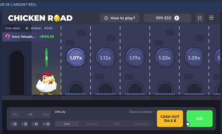 Chicken Road jouable sur 1xBet